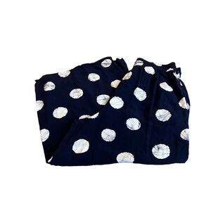 Anthropologie THE ODELLS Seaside Wide-Leg Pants Blue Batik Dot